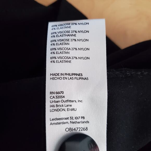 Maeve Anthropologie The Colette Cropped Wide Leg Trousers Pants Black Size 31 - Picture 8 of 9